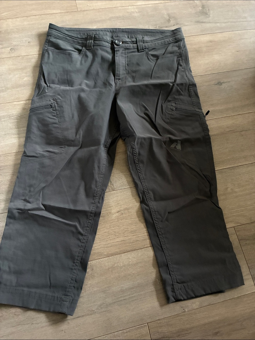 Eddie Bauer grey gray  Cargo Pants with Zip Pockets
